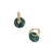 boucles d oreilles creoles dorees donuts ambre avec pendentif vert effet marbre presentees sur fond blanc