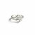 bague geometrique iris en argent double anneau avec petits triangles vue fond blanc
