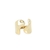 bague forme organique femme acier dore design fluide Aveline sur fond blanc