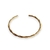 bracelet jonc torsadé anne fin en acier inoxydable doré