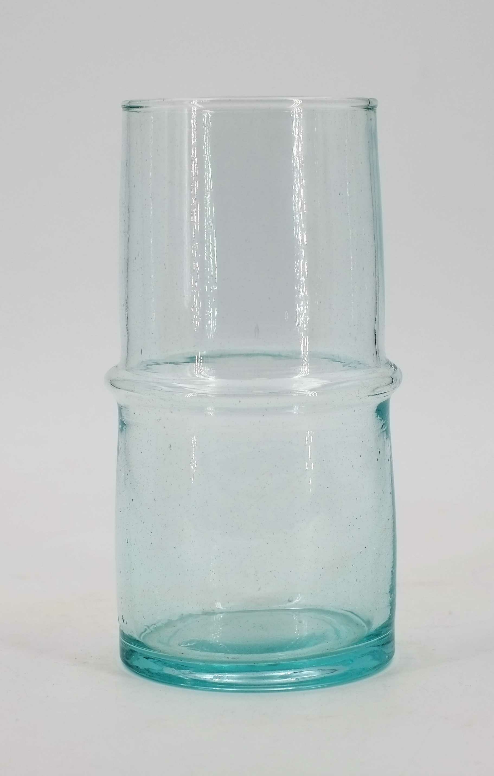 Vase en verre Beldi recyclé et soufflé à la bouche - Maroc
