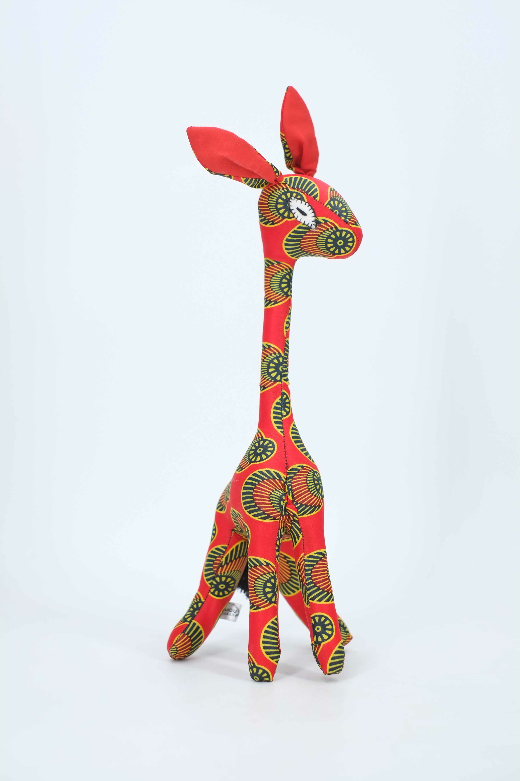 Girafe décorative en wax du Sénégal