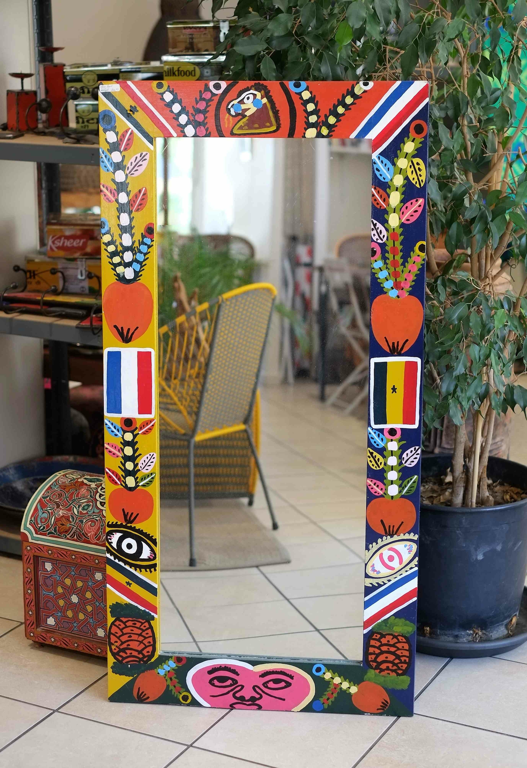 Miroir en bois du Sénégal - VENDU