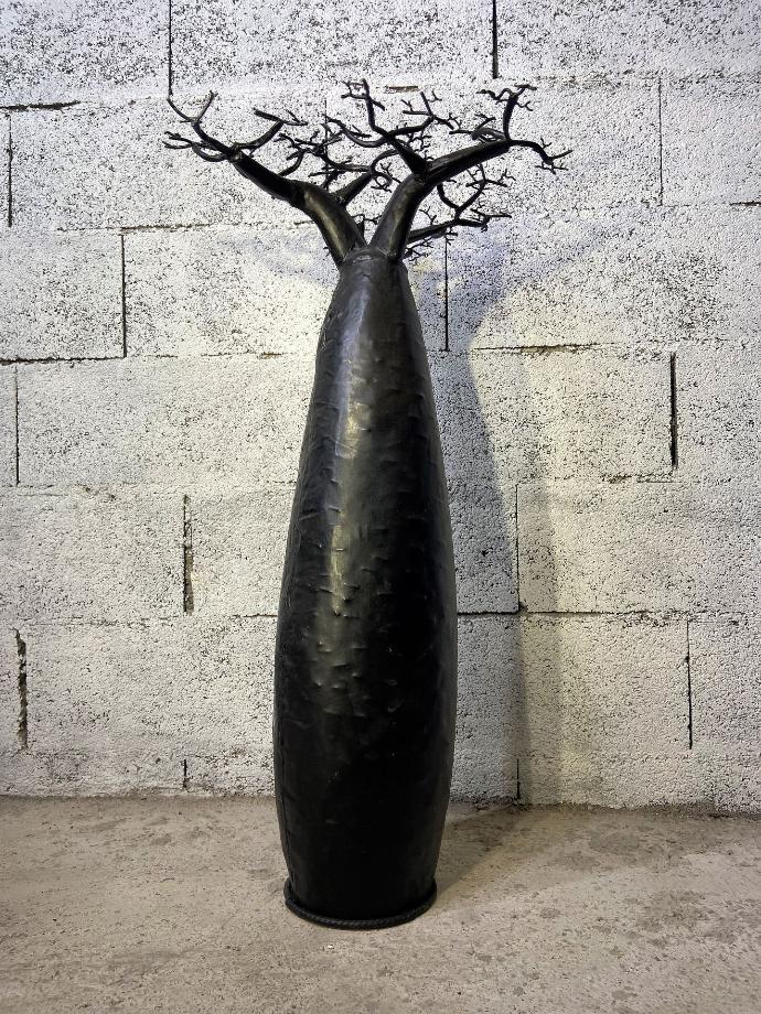 Baobab bombé noir 80 cm
