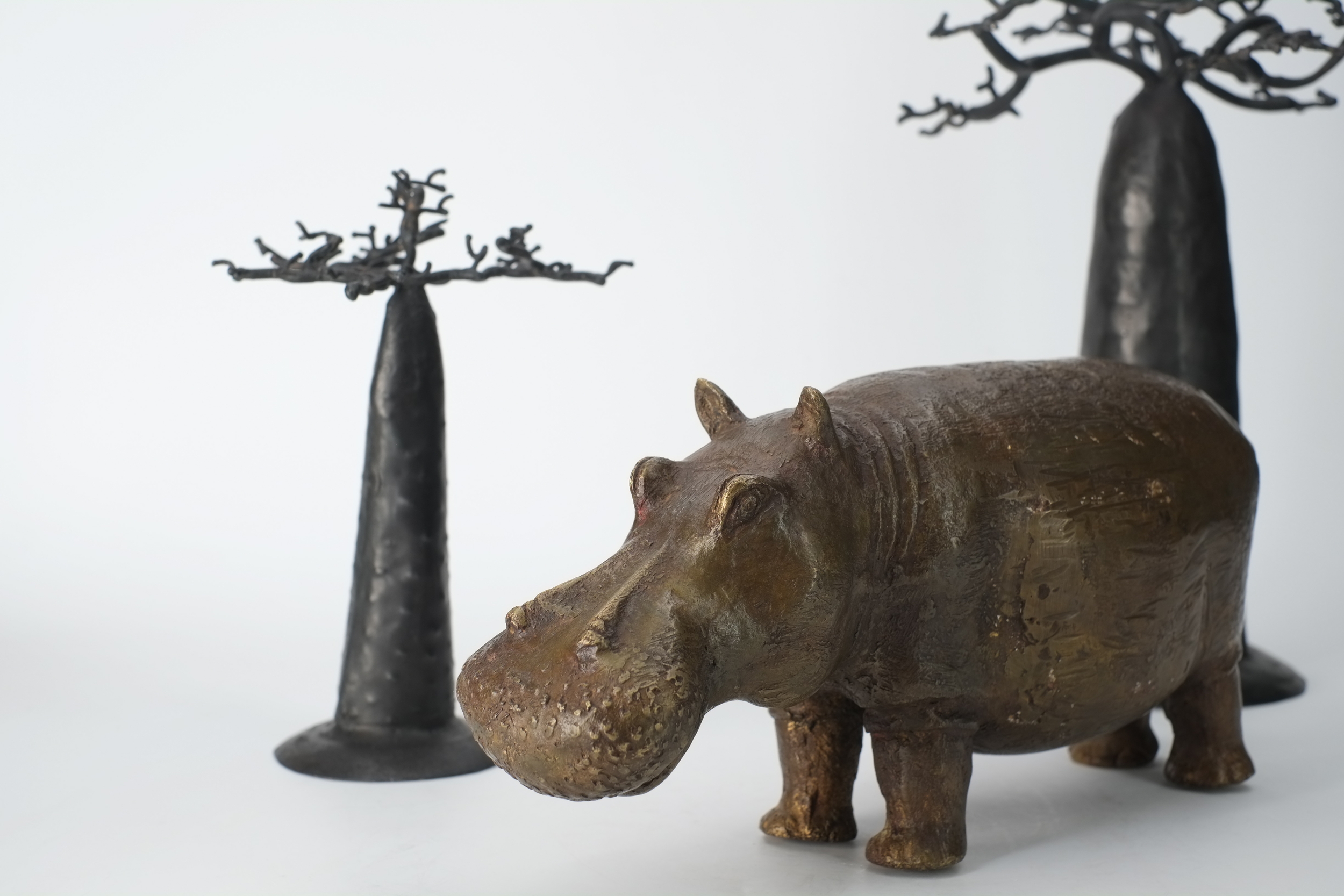 Hippopotame en bronze du Burkina Faso - VENDU