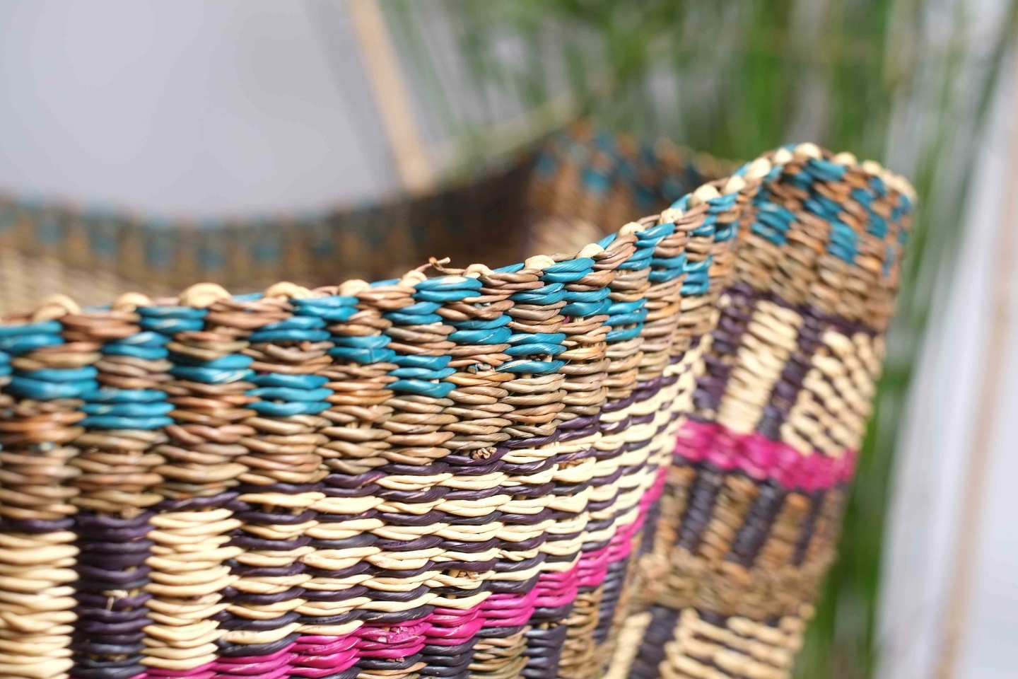 Corbeille à Fruits Tressée Du Maroc - Fait Main - Fibres Végétales