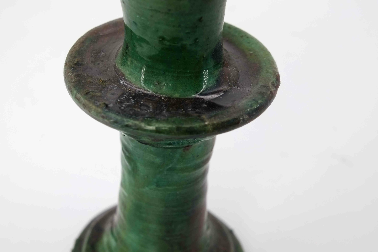 Bougeoir Artisanal Vert De Tamegroute – Céramique Marocaine, Fait Main, Neuf