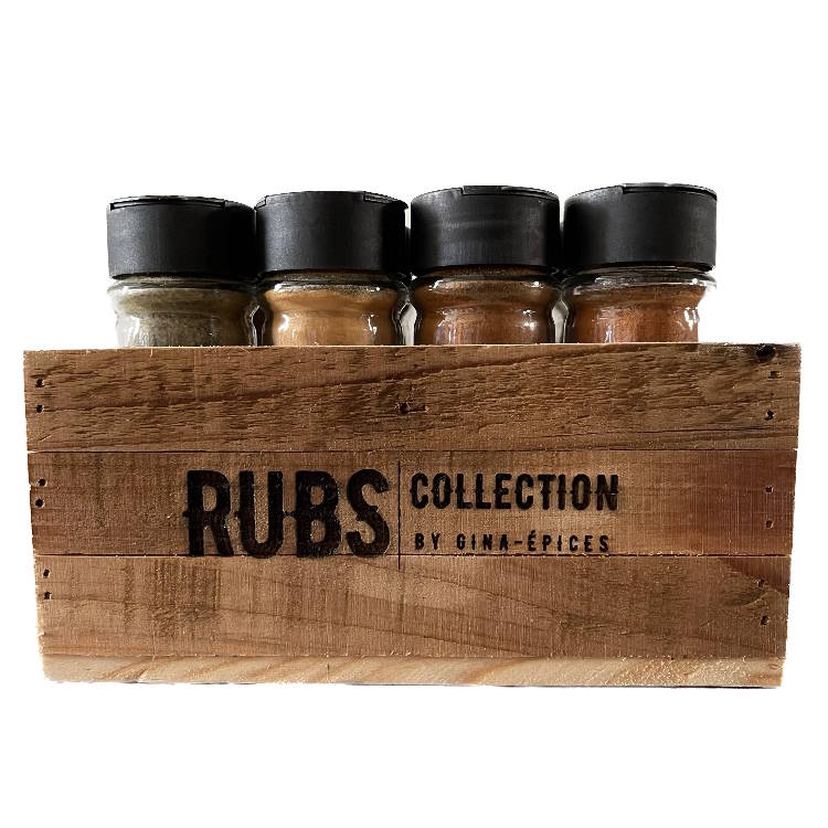 Coffret en bois de 8 rubs - Rubs Collection