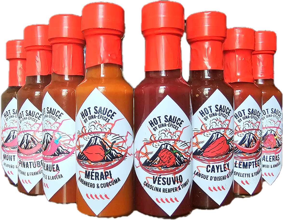 Coffret de 8 sauces piquantes Hot ones Sauces piquantes ginaepices