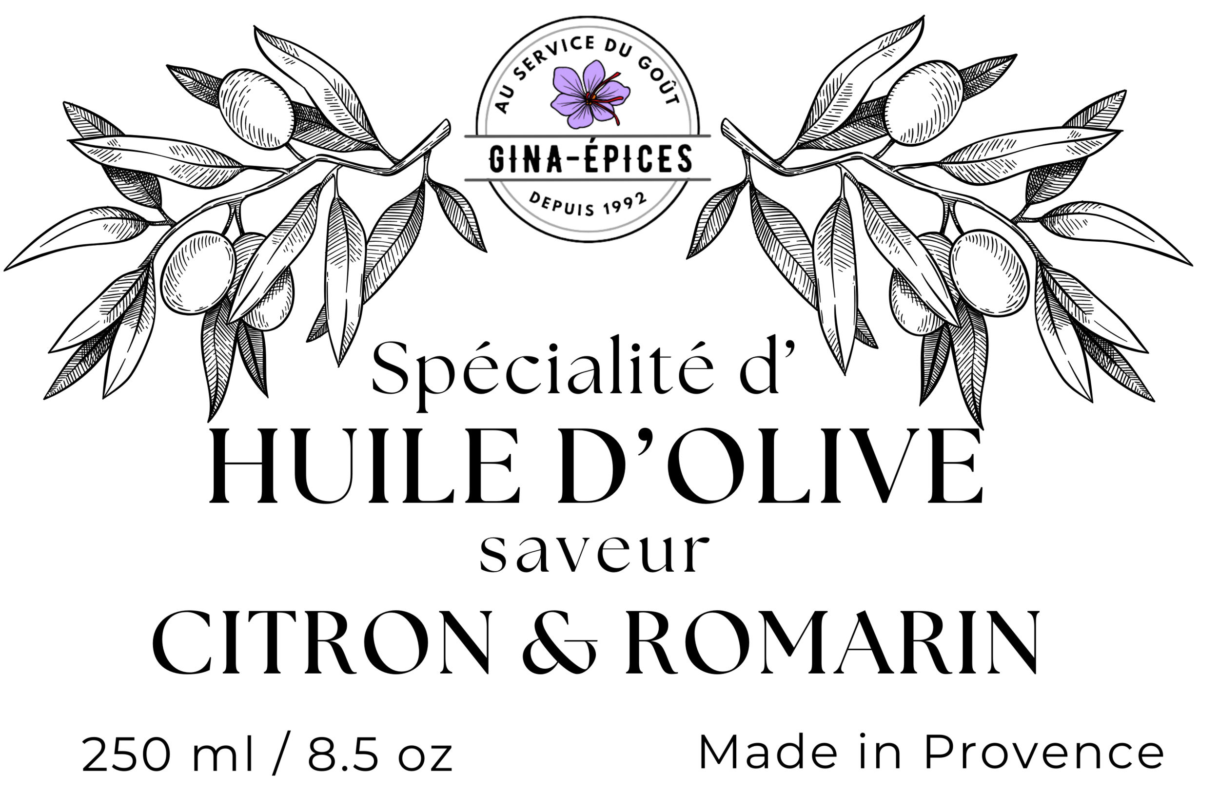 Huile dolive au citron romarin