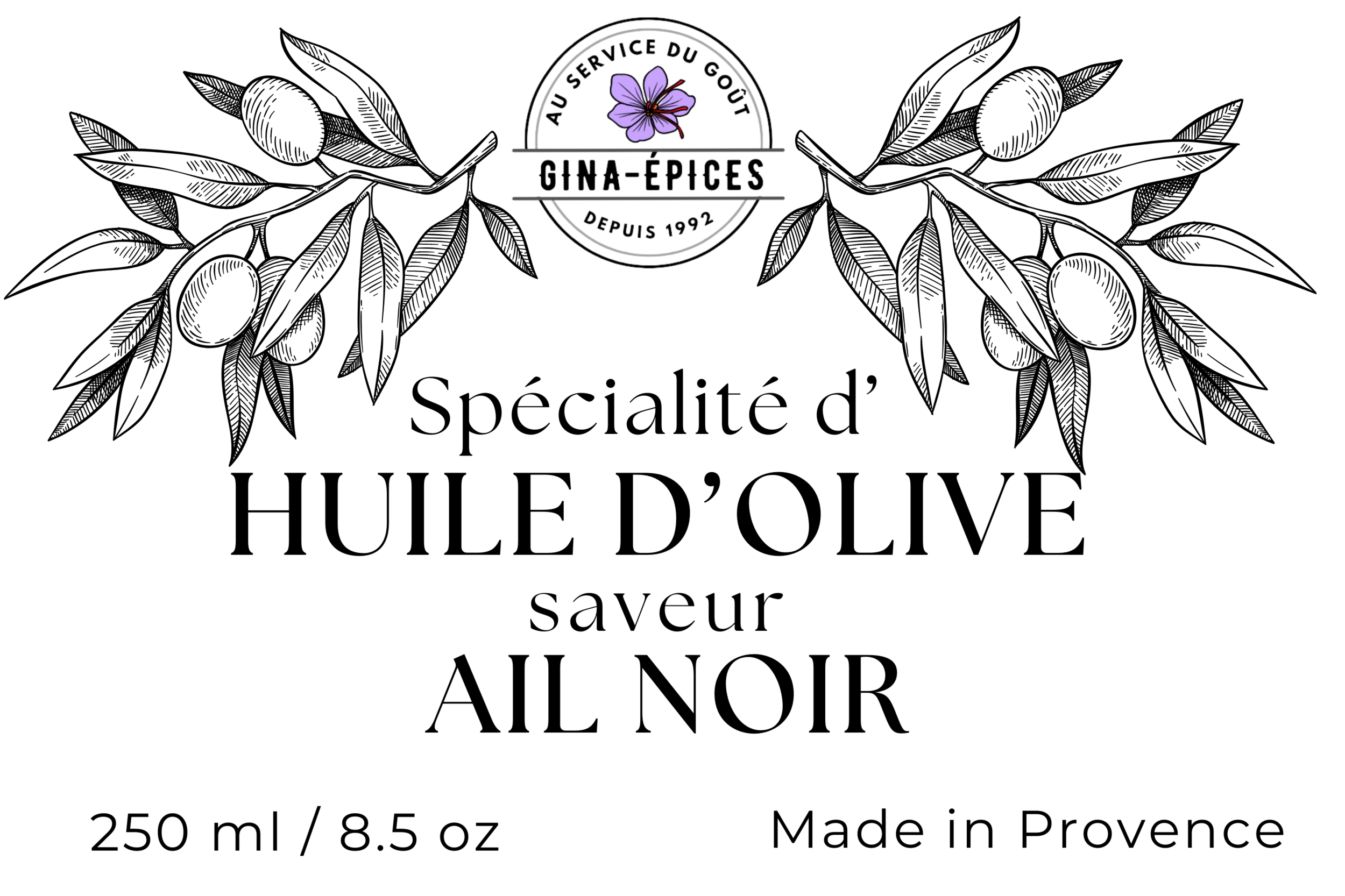 Huile dolive à lail noir