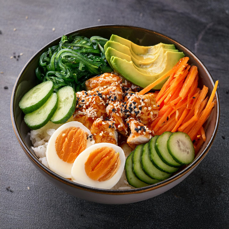 Poke bowl poulet