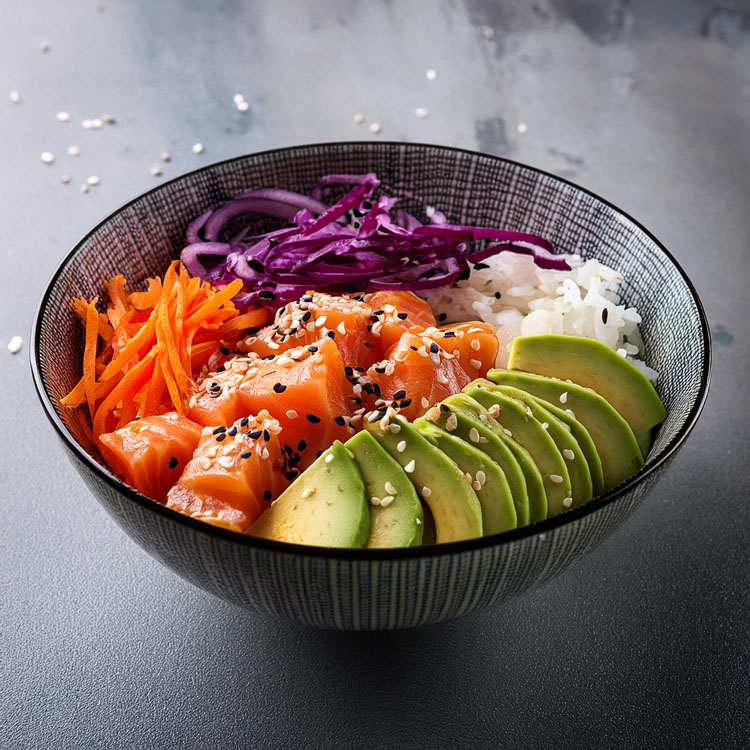 Poke bowl saumon