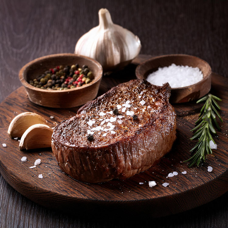 steack  avec salt pepper garlic
