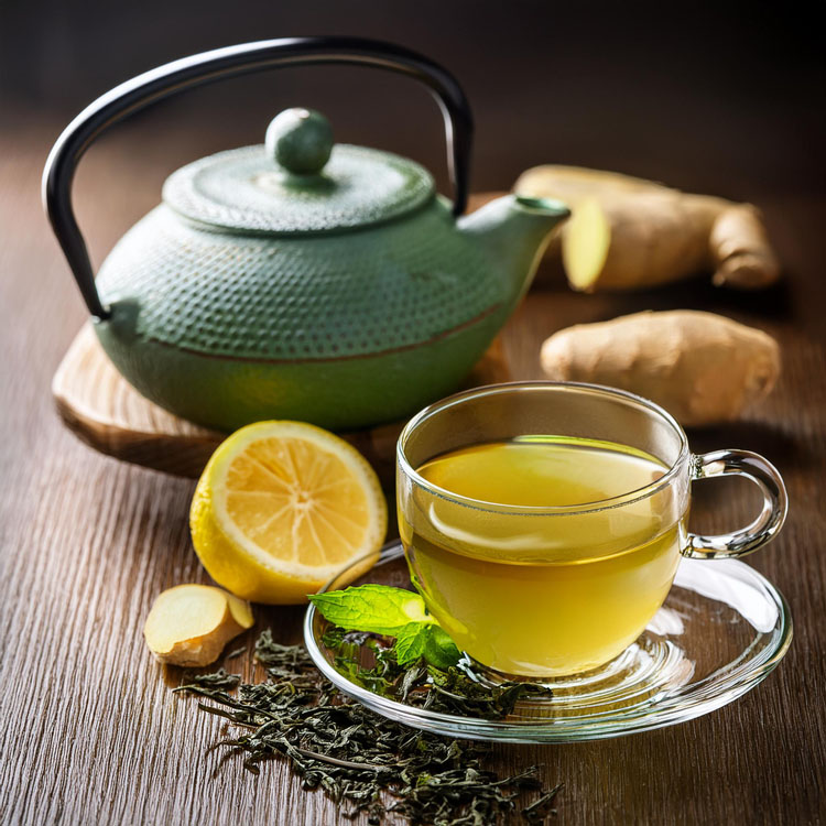 Thé vert gingembre citron
