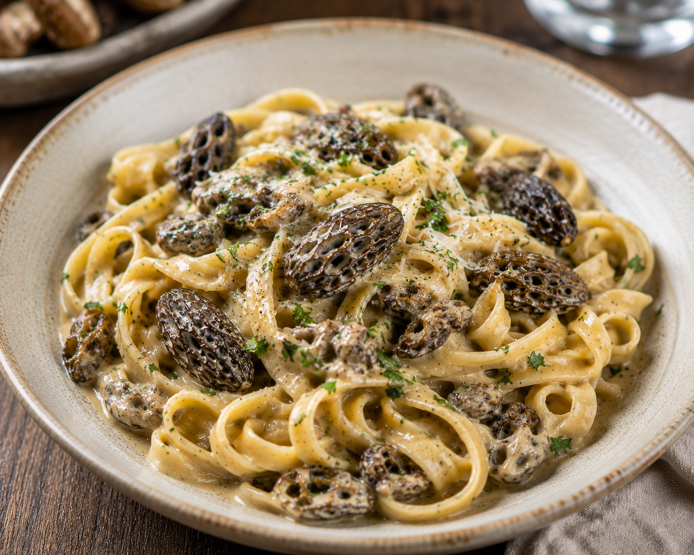 Pates sauce aux morilles