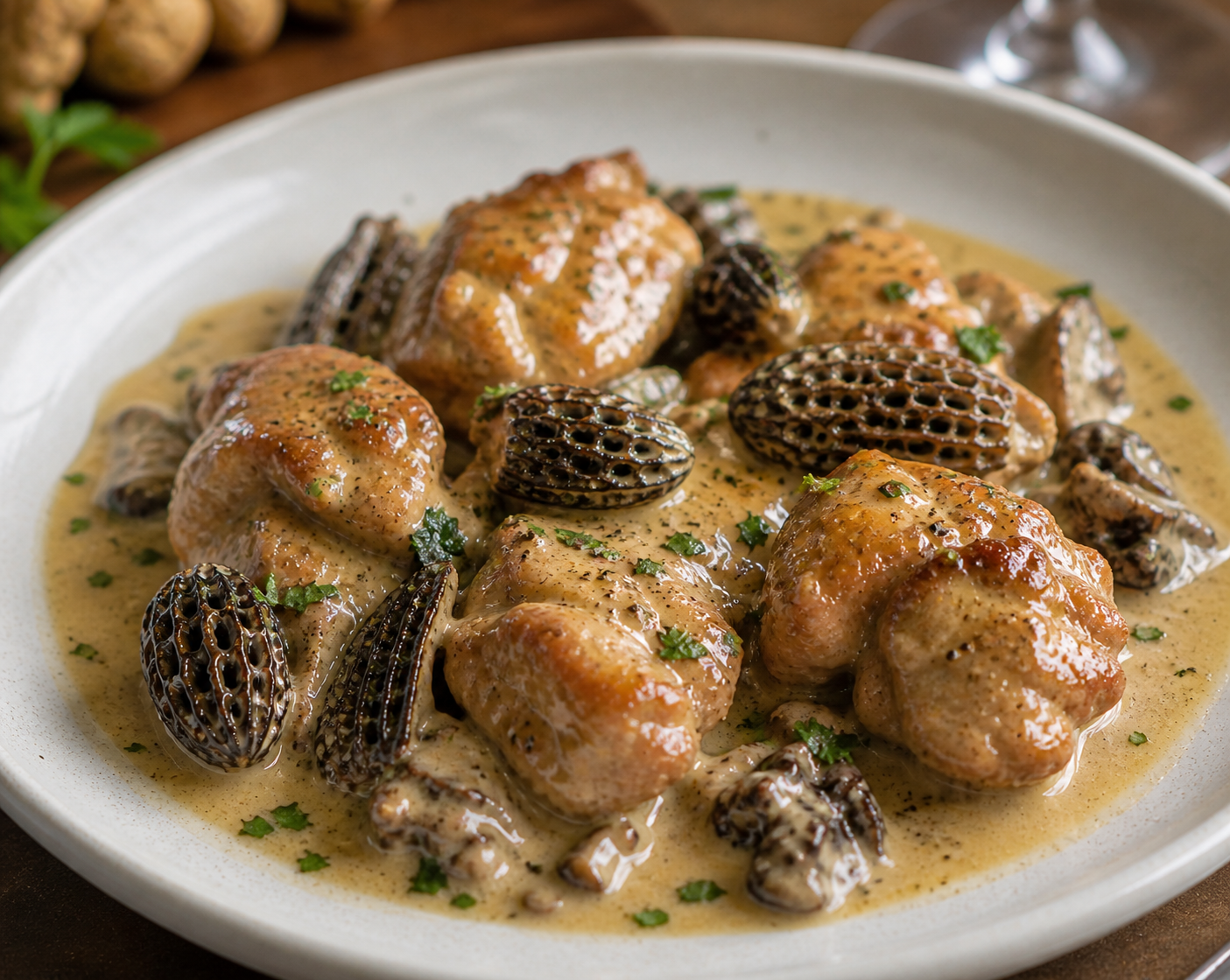 ris de veau au morilles