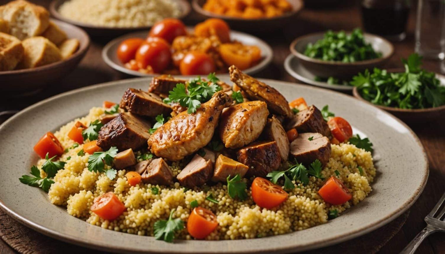 Couscous épicé à la harissa traditionnelle