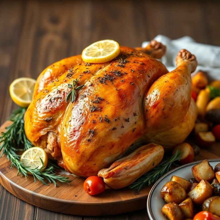 Poulet rôti parfumé aux herbes de Provence