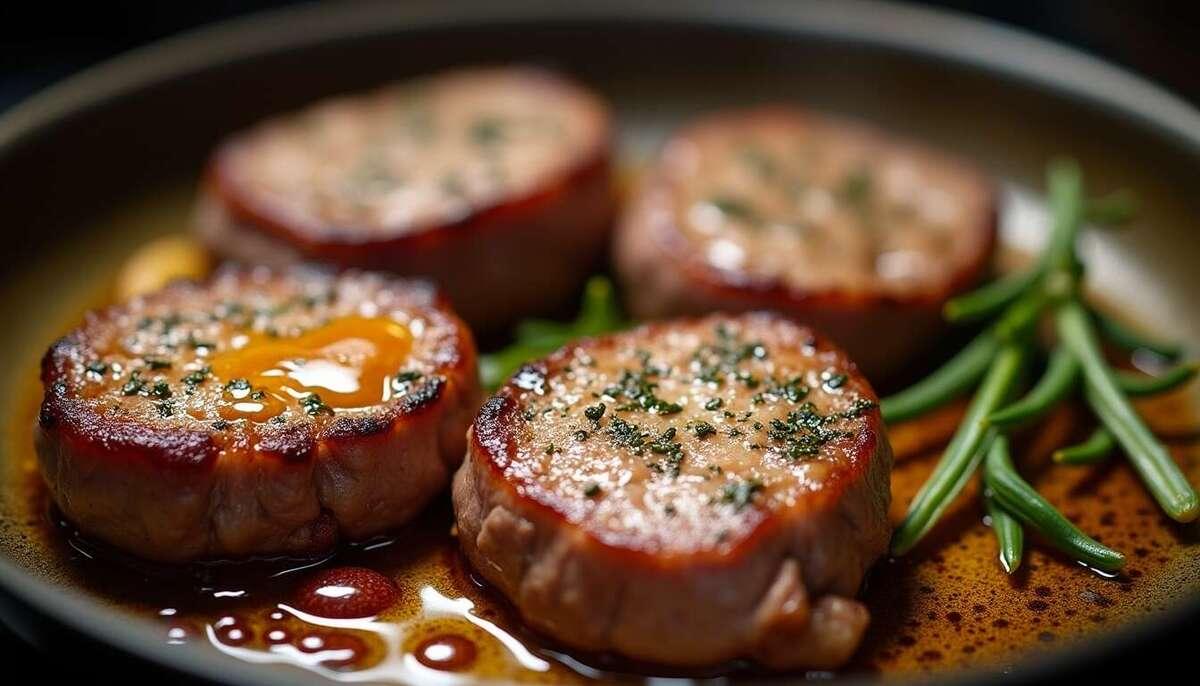 Grenadins de veau au romarin et ail confit