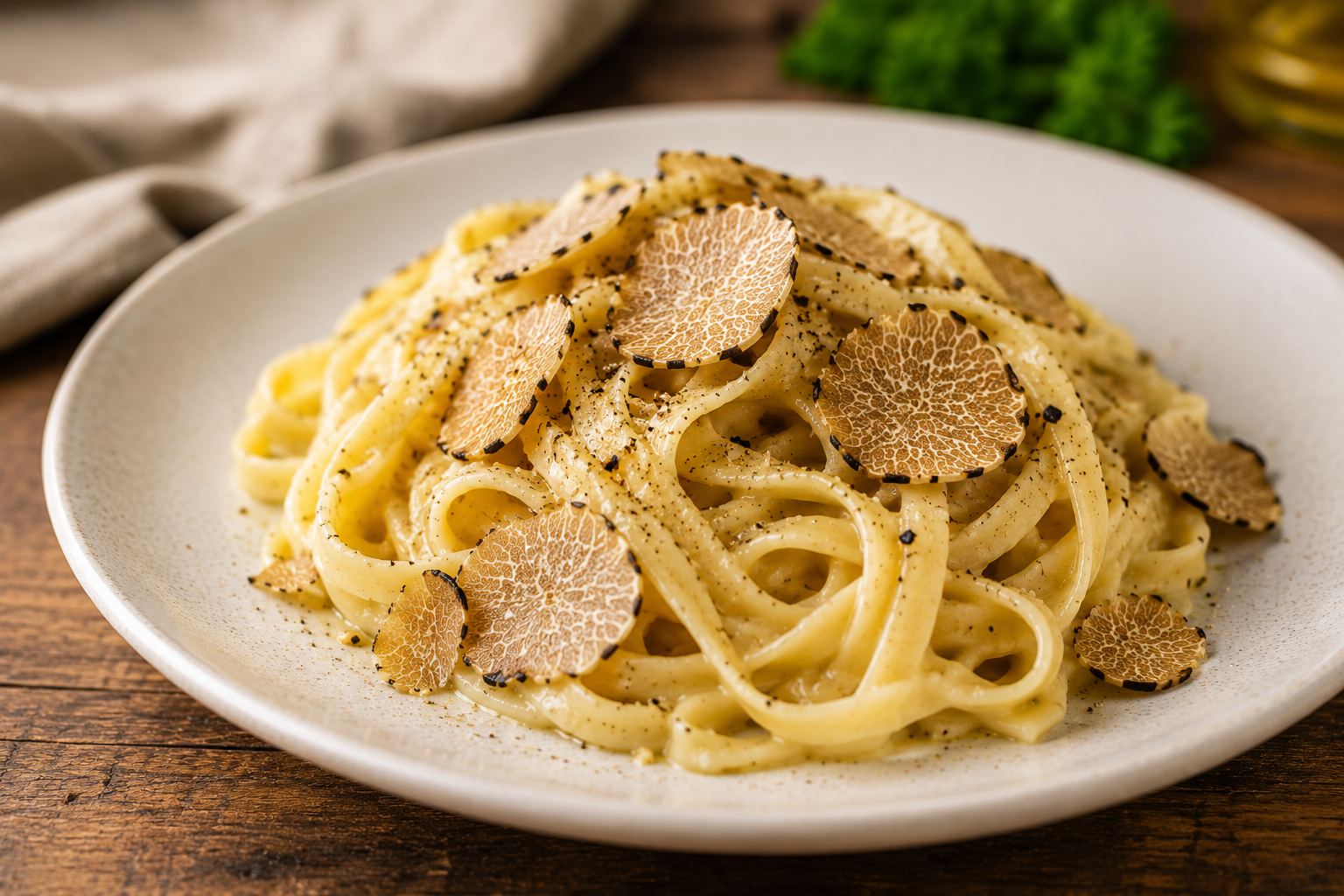 Pâtes fraîches au parmesan et truffe blanche