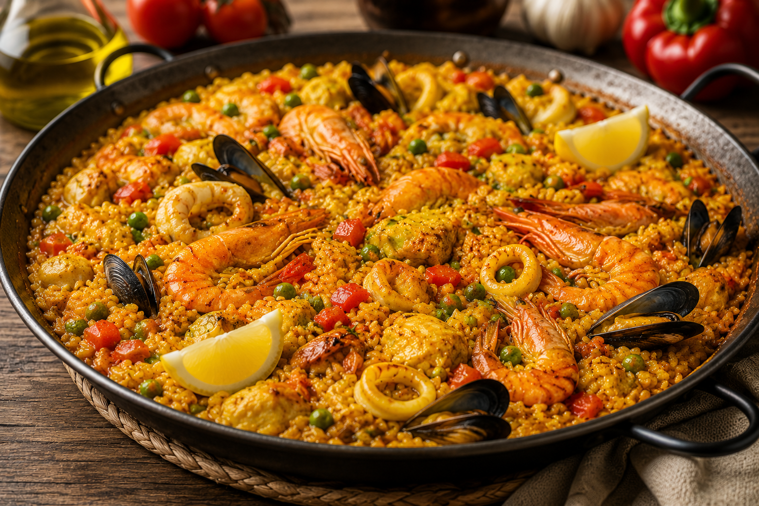 Paella aux fruits de mer