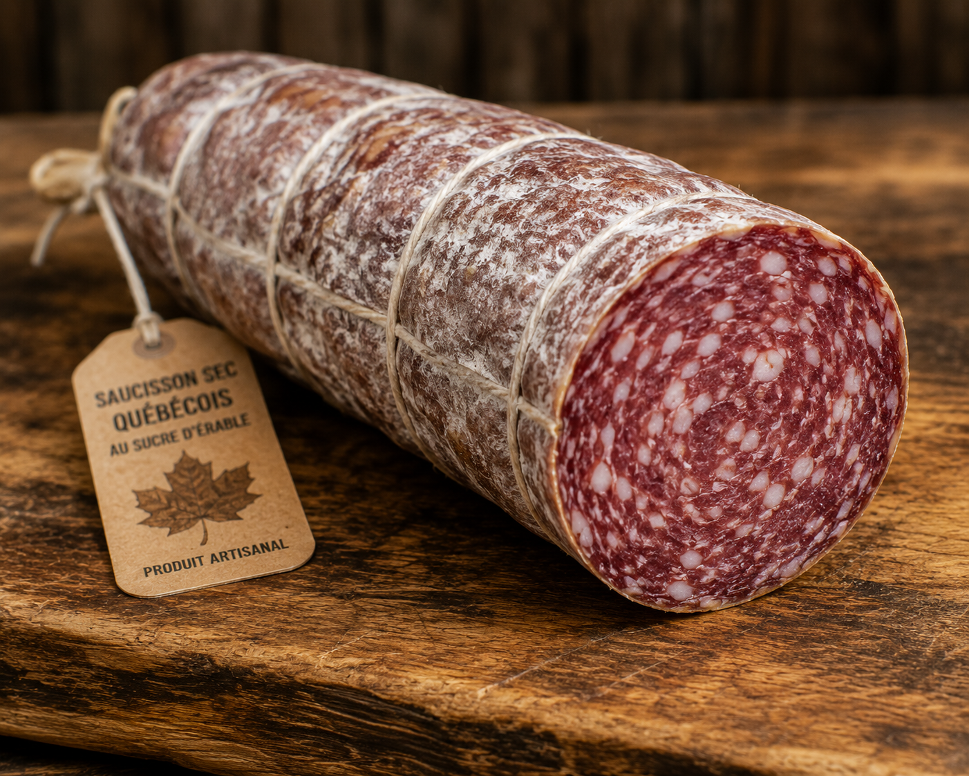 Saucisson québécois au sucre dérable