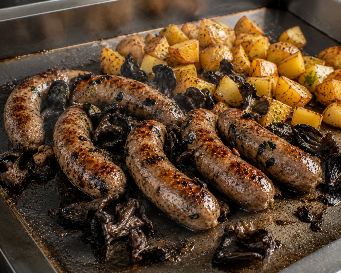saucisses aux champignons