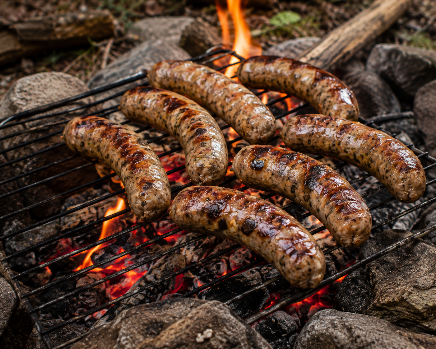 Saucisses aux champignons forestiers