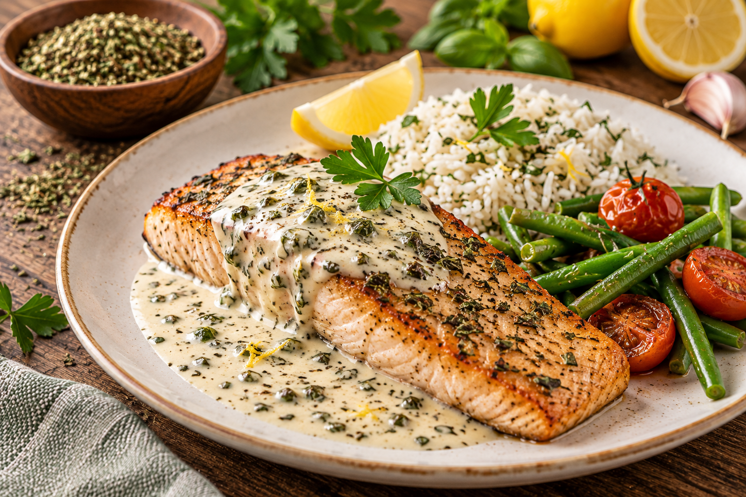 Saumon aux fines herbes