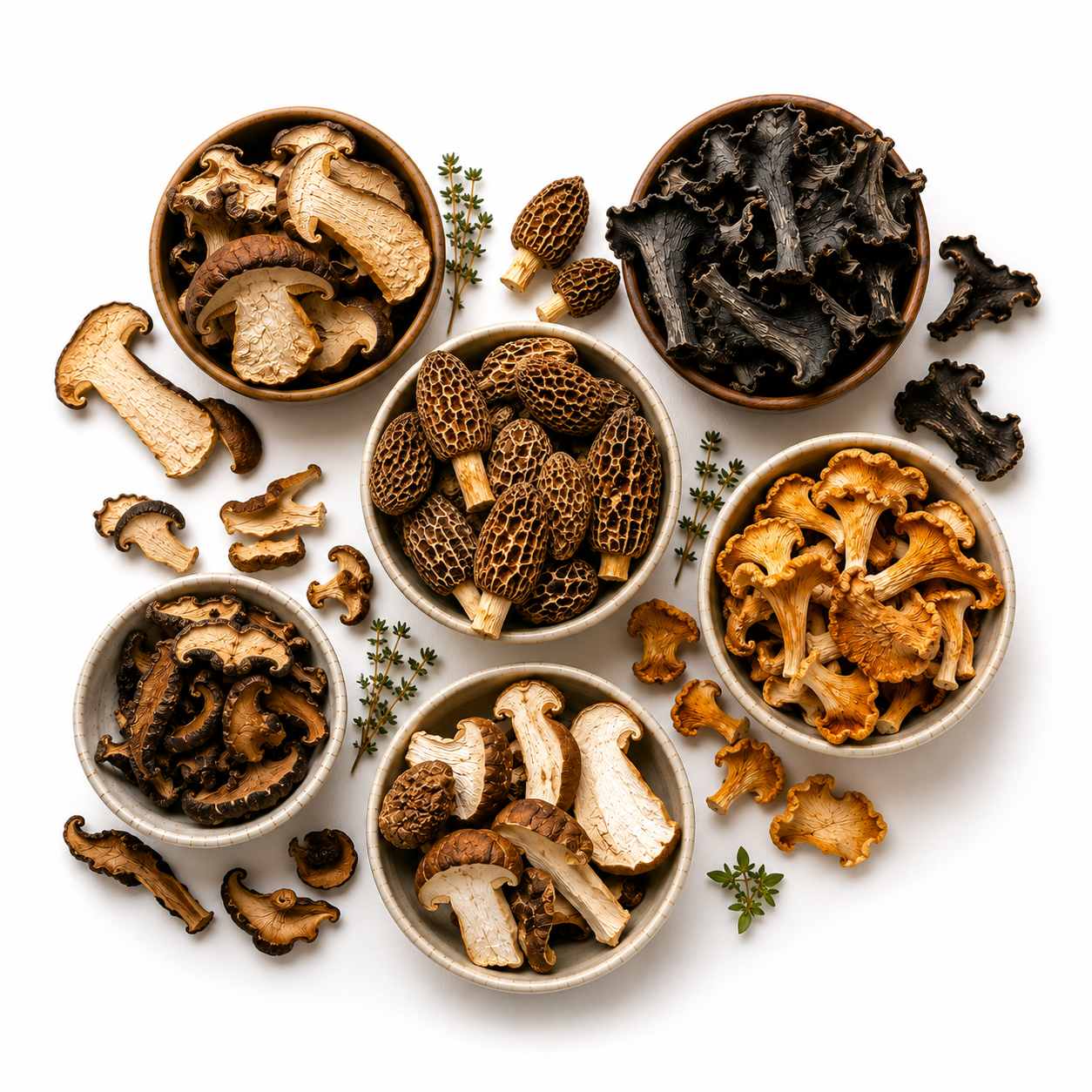 Champignons secs