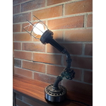 Lampe Upcyclée surcylcée Torche noire avec vanne sur roulement à billes (6)