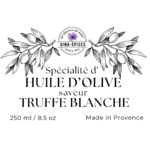 Huile d'olive à la truffe blanche d'Italie