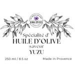huile d'olive parfumée au yuzu