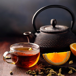 Thé noir cardamome et zestes dorange