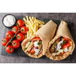 Sandwich gyros traditionnel aux saveurs méditerranéennes