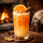 Cocktail au rhum épicé à la cannelle et à lorange