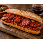 Sandwich chorizo poivron grillé