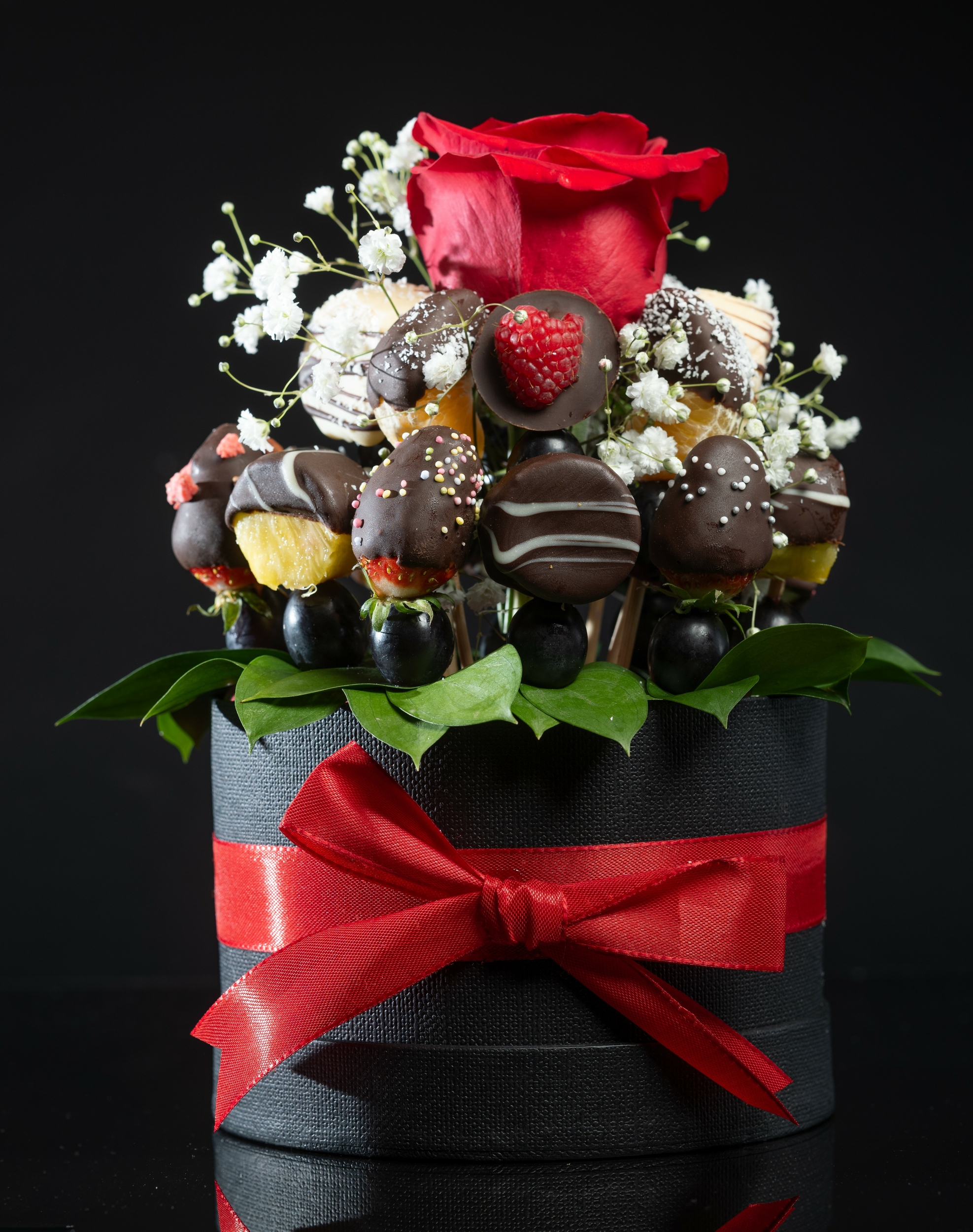 La boite de fruits en chocolat Adoration