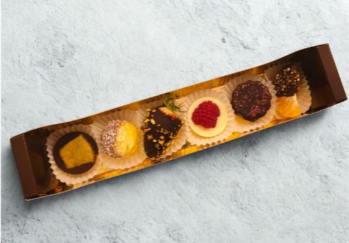 Réglette de 6 Fruits En Chocolat
