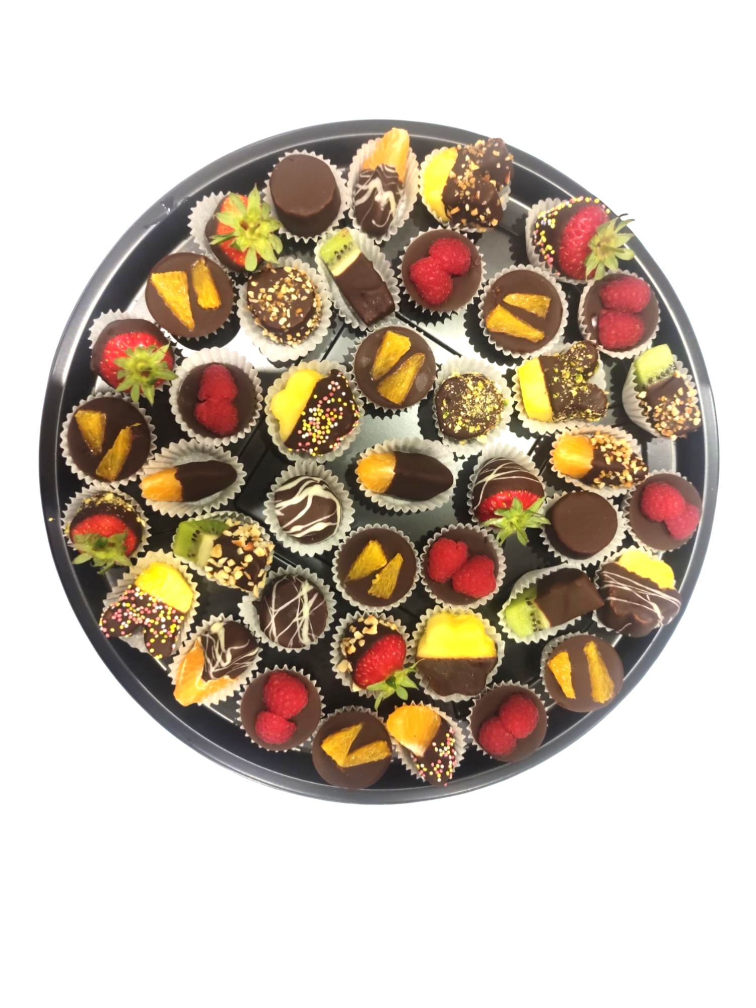 Plateau de 40 fruits en chocolat