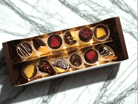 Réglette De 12 Fruits En Chocolat
