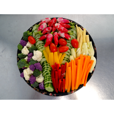 Plateau de crudités apéritif - Grand - Avec 2 sauces offertes