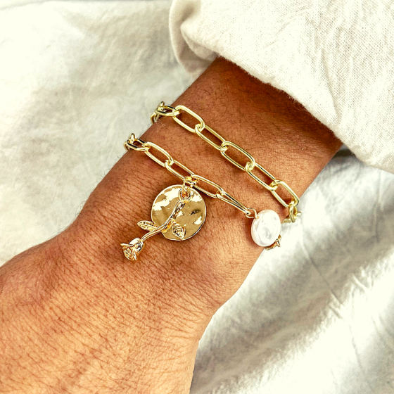 bracelet breloque doré bohème chic bijoux fantaisie femme 2020