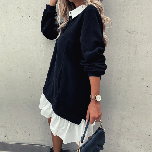 mini robe chemise pull noire originale femme hiver 2020 en ligne pas chere la selection parisienne eshop 1