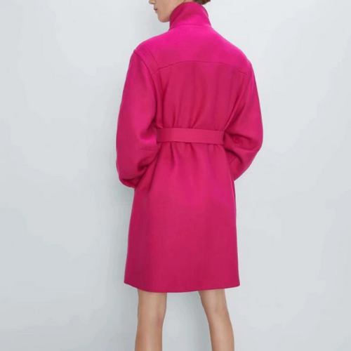 manteau fushia laine pour femme rose eshop mode la selection parisienne