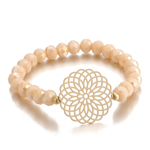 ensemble bracelets fantaisie rose doré perle femme bijoux tendance en ligne pas chers 2
