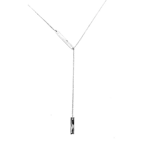 collier pendentif sautoir fin minimaliste argent 925 platine cadeau femme chic en ligne