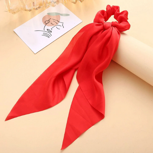 chouchou foulard accessoire cheveux original cadeau femme en ligne la selection parisienne foulchie rouge soie