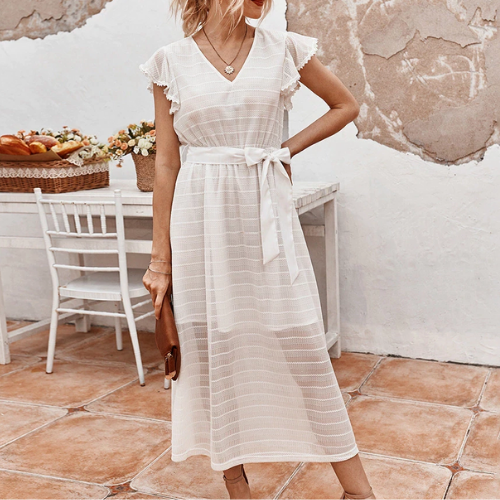 robe longue blanche casual chic femme